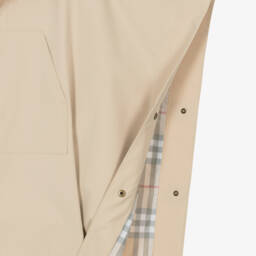 Burberry-Girls Cozy Cotton Beige Cape | Childrensalon Outlet