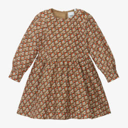 Burberry-Girls Elegant Beige Silk Blend Dress | Childrensalon Outlet