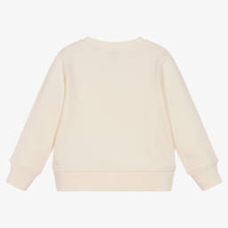 Burberry-Girls Elegant Cream Logo Sweater | Childrensalon Outlet