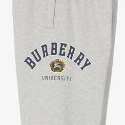 Burberry-Серые хлопковые брюки для девочек в стиле колледж | Childrensalon Outlet