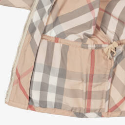 بربري-جاكيت بهودي كاروهات لون بيج للبنات | Childrensalon Outlet