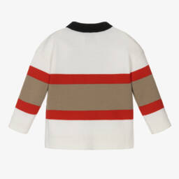 Burberry-Girls Ivory Merino Wool Cardigan | Childrensalon Outlet