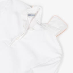 Burberry-Girls Organic Cotton White Blouse | Childrensalon Outlet
