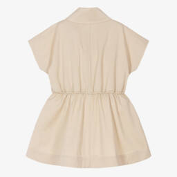 Burberry-Girls Pale Stone Twill Dress | Childrensalon Outlet