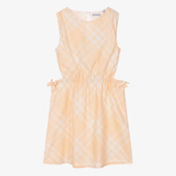 Burberry-Платье из хлопка в розовую клетку для девочек | Childrensalon Outlet