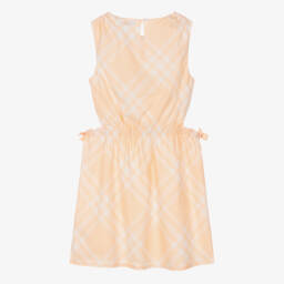 Burberry-Платье из хлопка в розовую клетку для девочек | Childrensalon Outlet