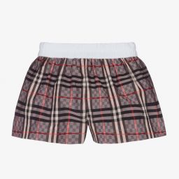 Burberry-Girls Pink Cotton Shorts | Childrensalon Outlet