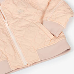 Burberry-Girls Quilted Blush Bomber Coat | Childrensalon Outlet