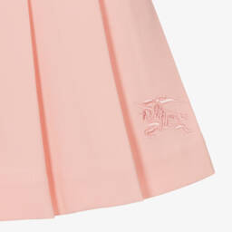 Burberry-Girls Rosy Twill Accordion Skirt | Childrensalon Outlet