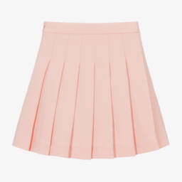 Burberry-Girls Rosy Twill Accordion Skirt | Childrensalon Outlet