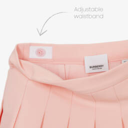 Burberry-Girls Rosy Twill Accordion Skirt | Childrensalon Outlet