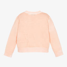 Burberry-Girls Soft Pink Knit Cardigan | Childrensalon Outlet