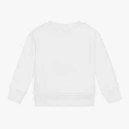 Burberry-بلوزة قطنية ناعمة بيضاء للبنات | Childrensalon Outlet