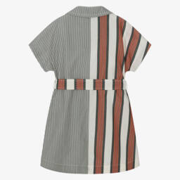 Burberry-Girls Striped Shirt Dress with Tie | Childrensalon Outlet