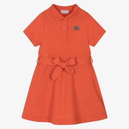 Burberry-Girls Vibrant Cotton Polo Frock | Childrensalon Outlet