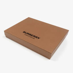 Burberry-طقم حمام قطني أبيض للبنات | Childrensalon Outlet