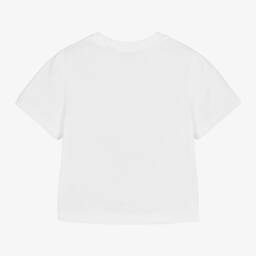 Burberry-Girls White Strawberry Tee | Childrensalon Outlet