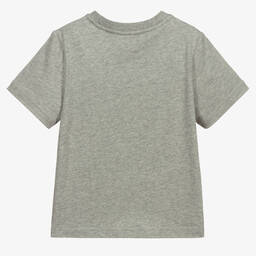 Burberry-تيشيرت قطن لون رمادي وزهري للبنات | Childrensalon Outlet