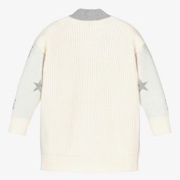 Burberry-Кремовый шерстяной кардиган с монограммой | Childrensalon Outlet