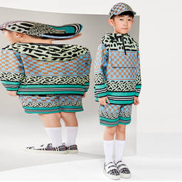 بربري-جاكيت هودي لون أزرق للأولاد | Childrensalon Outlet