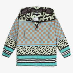 بربري-جاكيت هودي لون أزرق للأولاد | Childrensalon Outlet