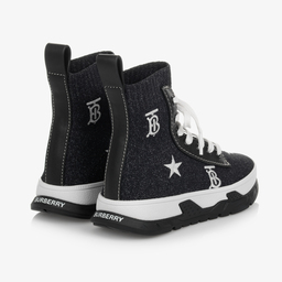 Burberry-Navy Blue Logo Sock Trainers | Childrensalon Outlet
