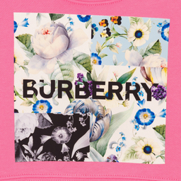 Burberry-Pink Cotton Baby Sweatshirt | Childrensalon Outlet
