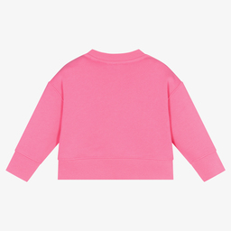 Burberry-Pink Cotton Baby Sweatshirt | Childrensalon Outlet