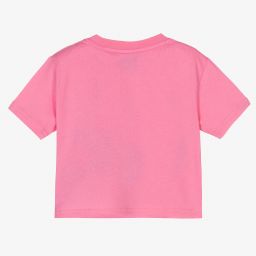 Burberry-Розовая футболка с цветами | Childrensalon Outlet