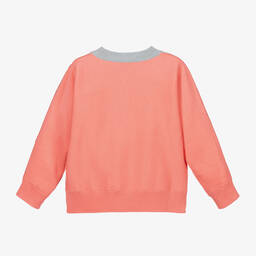 Burberry-كنزة صوف محبوك لون زهري وأسود للبنات | Childrensalon Outlet