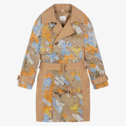 Burberry-معطف ترنش بيج فاخر للمراهقين | Childrensalon Outlet