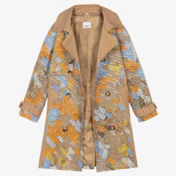 Burberry-معطف ترنش بيج فاخر للمراهقين | Childrensalon Outlet