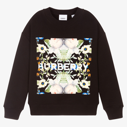 Burberry-Черный свитшот для подростков | Childrensalon Outlet
