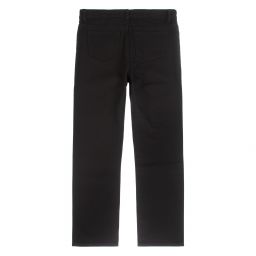 Burberry-Teen Black Logo Trousers | Childrensalon Outlet