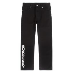 Burberry-Teen Black Logo Trousers | Childrensalon Outlet