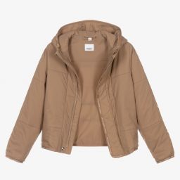 Burberry-Teen Boys Beige Hooded Jacket | Childrensalon Outlet