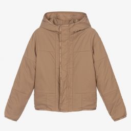 Burberry-Teen Boys Beige Hooded Jacket | Childrensalon Outlet
