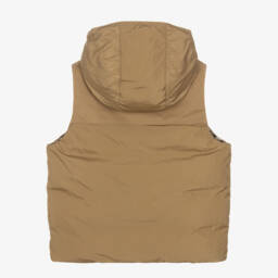 Burberry-Подростковый бежевый клетчатый двусторонний жилет для мальчиков | Childrensalon Outlet