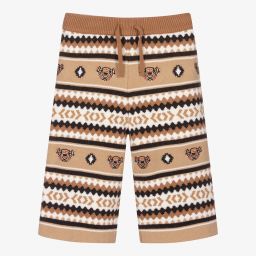 Burberry-Teen Boys Beige Wool Shorts | Childrensalon Outlet