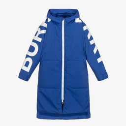 Burberry-Teen Boys Blue Nilsen Coat | Childrensalon Outlet