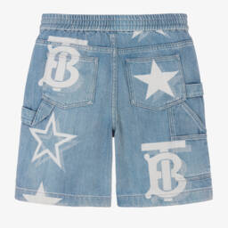 بربري-شورت تينز ولادي قطن دنيم لون أزرق فاتح | Childrensalon Outlet