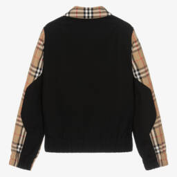Burberry-Teen Boys Cotton Checkered Jacket | Childrensalon Outlet