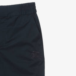 Burberry-Teen Boys Cotton Twill Blue Shorts | Childrensalon Outlet