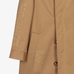 Burberry-Бежевое полупальто для мальчиков-подростков | Childrensalon Outlet