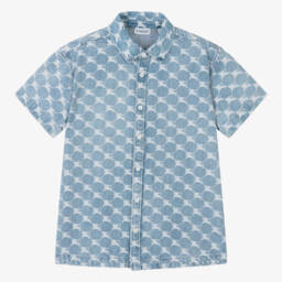 Burberry-Teen Boys Stonewash Denim Shirt | Childrensalon Outlet