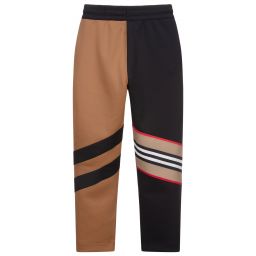 Burberry-Teen Brown & Black Joggers | Childrensalon Outlet