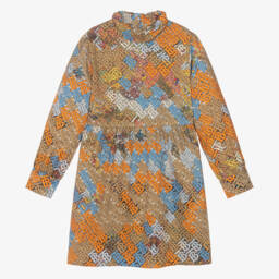 Burberry-فستان بيج بشعار للبنات المراهقات | Childrensalon Outlet