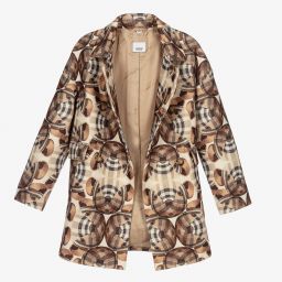 بربري-معطف تينز بناتي صوف لون بيج | Childrensalon Outlet