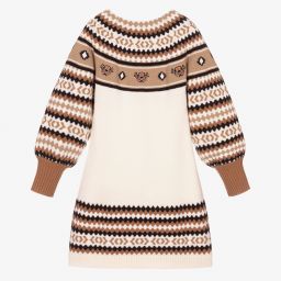 Burberry-Teen Girls Beige Wool Dress | Childrensalon Outlet