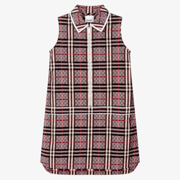 Burberry-Розовое платье в клетку для девочек-подростков | Childrensalon Outlet